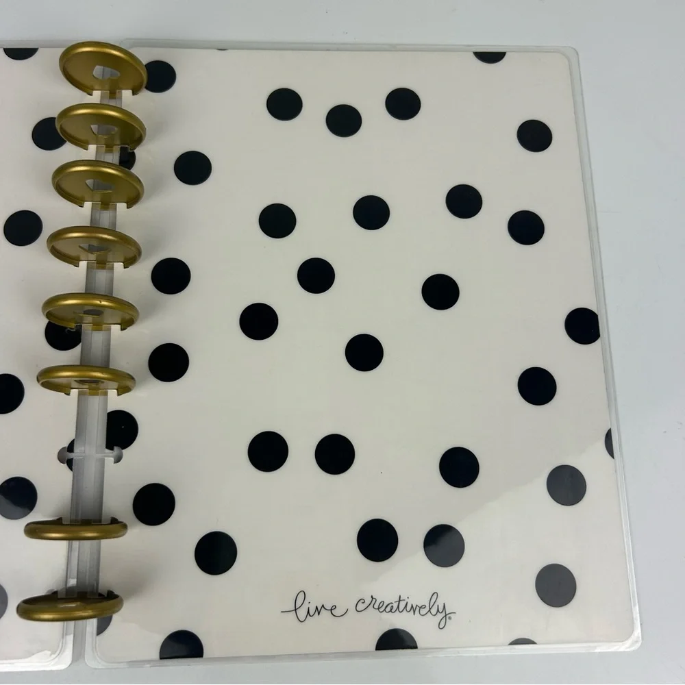 ⭐️The Happy Planner Create 365 a well planned life black floral planner cover